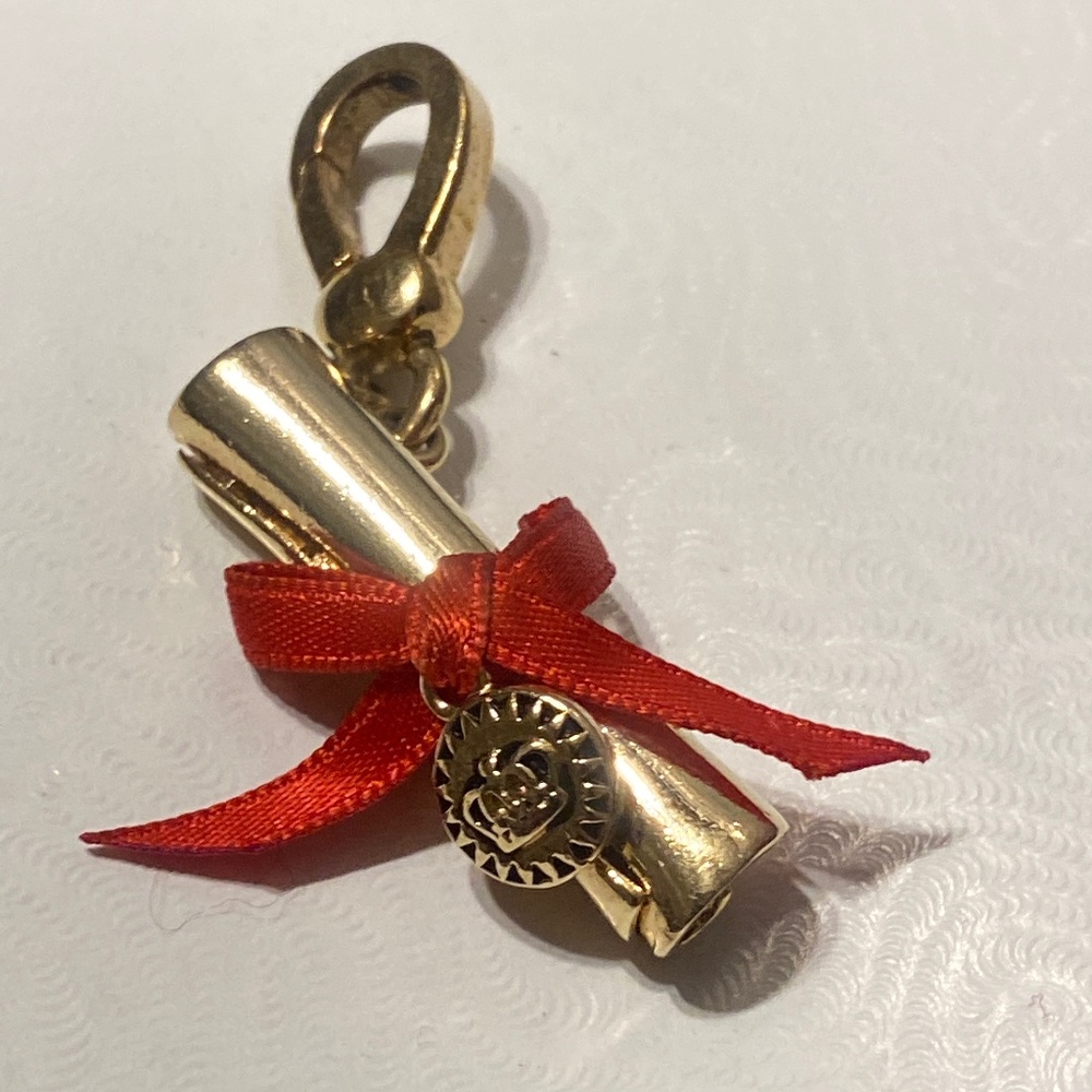 RARE Y2K JUICY COUTURE GRADUATION DIPLOMA CHARM CERTIFICATE RED RIBBON GRAD